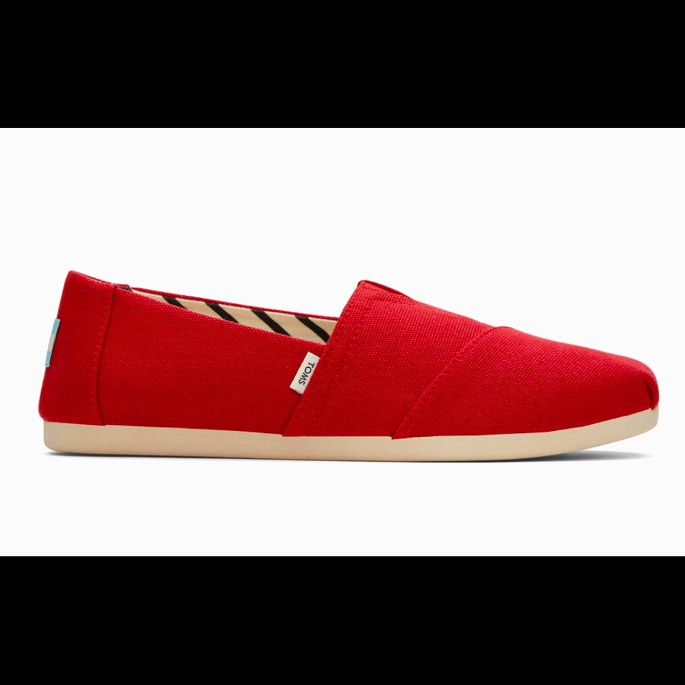 Alpargata recycled canvas red women’s shoes